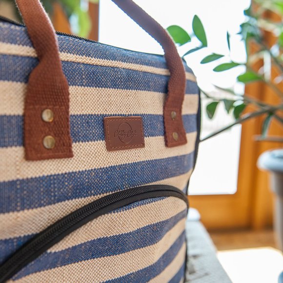 Denim Stripe Cooler Lunch Bag - Picture 5 of 6